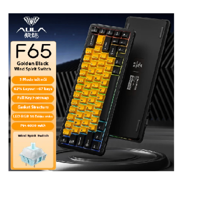 bàn phím cơ AULA F65 3 mode chính hãng HD TECH Đà Nẵng
