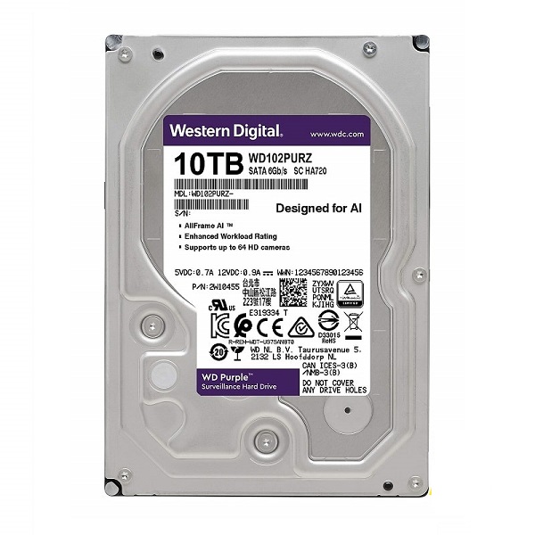 Ổ cứng HDD WD Purple 10TB 3.5 Hãng