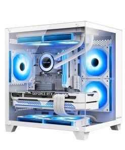 case bể cá trắng/đen m-atx (chưa gồm fan tản)