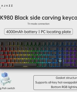 Bàn phím cơ Ajazz AK980 black polar new