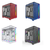 Case Montech KING 95 PRO | Black - White - Blue - Red