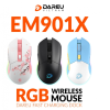 Chuột Gaming DareU EM901X RGB Superlight Wireless Black|Blue White|Pink