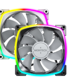 Quạt tản nhiệt Montech RX120 PWM ARGB (Black/White)