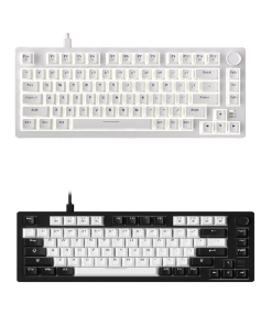Bàn phím cơ DareU EK75 White Black,Dream Switch|Full White, Firefly Switch