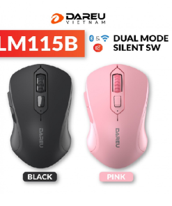 Chuột không dây Dareu LM115B Silent Black| Full White| Pink|Full Gray White