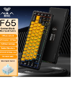 Bàn phím cơ AULA F65 Gradient Black 3 Mode