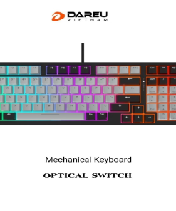 Bàn phím cơ Gaming DAREU EK98X Black grey Optical switch blue