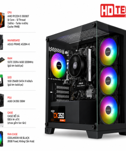 Bộ PC Gaming Basic 1 AMD 5500GT, RX Vega 7, RAM 16GB, SSD 256GB