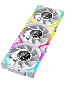 Quạt tản nhiệt PC Leopard Galaxy V2 | Kit 3 Fan 120mm, ARGB, Gió ngược, Trắng