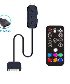 HUB Coolmoon AR-1 remote LED ARGB 5V 3Pin - Nguồn SATA